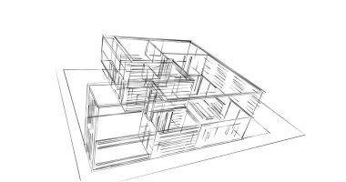 soyut mimari duvar kağıdı tasarımı, dijital konsept arkaplan