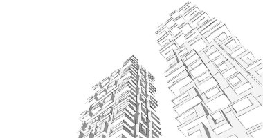 soyut mimari duvar kağıdı tasarımı, dijital konsept arkaplan