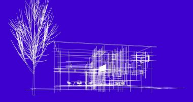 soyut mimari duvar kağıdı tasarımı, dijital konsept arkaplan