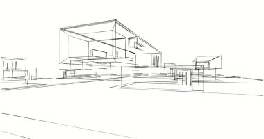 soyut mimari duvar kağıdı tasarımı, dijital konsept arkaplan