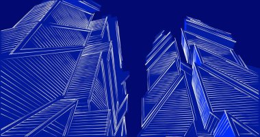 minimal geometrik şekiller, mimari çizgiler