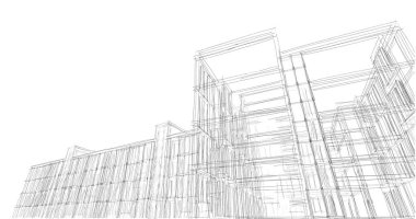 soyut mimari duvar kağıdı tasarımı, dijital konsept arkaplan