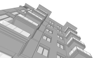 soyut mimari duvar kağıdı tasarımı, dijital konsept arkaplan