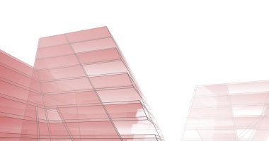 Mimari sanat konseptinde soyut çizgiler, minimum geometrik şekiller. 