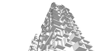 soyut mimari duvar kağıdı tasarımı, dijital konsept arkaplan