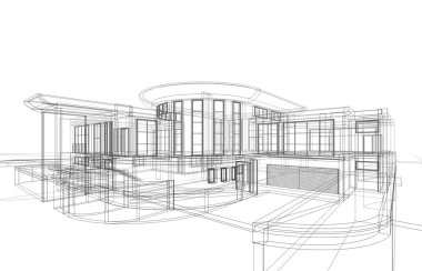 soyut mimari duvar kağıdı tasarımı, dijital konsept arkaplan