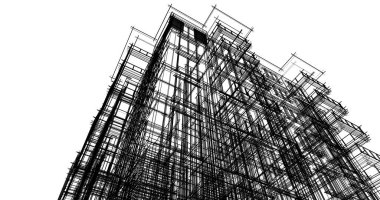 soyut mimari duvar kağıdı tasarımı, dijital konsept arkaplan