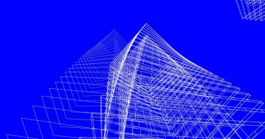 soyut mimari duvar kağıdı tasarımı, dijital konsept arkaplan