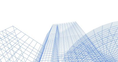 Mimari sanat konseptinde soyut çizgiler, minimum geometrik şekiller. 