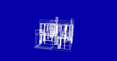 soyut mimari duvar kağıdı tasarımı, dijital konsept arkaplan