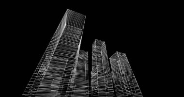 soyut mimari duvar kağıdı tasarımı, dijital konsept arkaplan