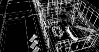 soyut mimari duvar kağıdı tasarımı, dijital konsept arkaplan