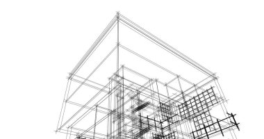 soyut mimari duvar kağıdı tasarımı, dijital konsept arkaplan