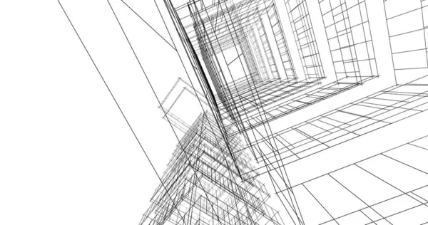 Абстрактный Архитектурный Дизайн Обоев Цифровой Концепт Фон — стоковое фото