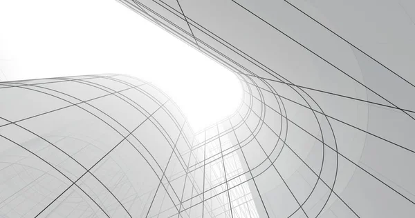 Formas Geométricas Mínimas Líneas Arquitectónicas — Foto de Stock