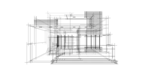 Formas Geométricas Mínimas Líneas Arquitectónicas —  Fotos de Stock