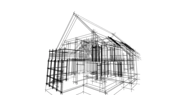 Minimální Geometrický Architektonický Návrh Budov — Stock fotografie