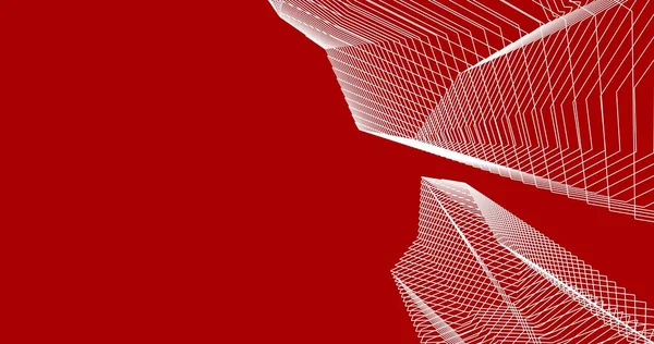 Mimari sanat konseptinde soyut çizgiler, minimum geometrik şekiller. 