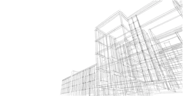 建筑墙纸设计 数字概念背景 — 图库照片