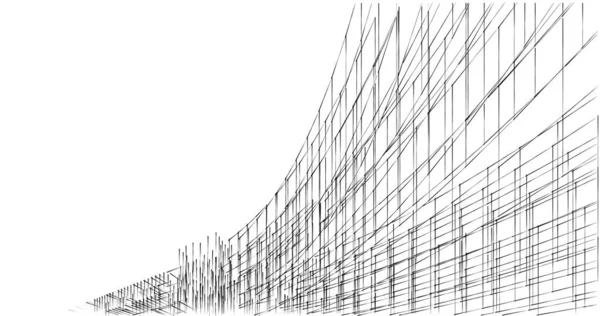 Abstract Architectonisch Behang Ontwerp Digitaal Concept Achtergrond — Stockfoto