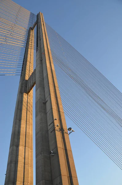 Сучасний Високий Міст Концепція Міської Архітектури Фон — стокове фото