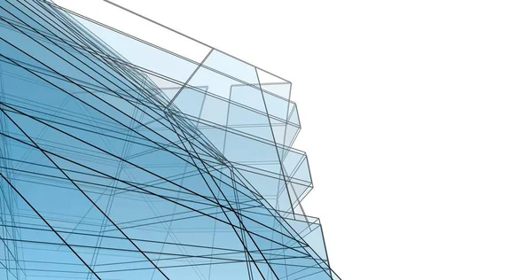 Abstrakcyjne Linie Rysunku Koncepcji Sztuki Architektonicznej Minimalne Kształty Geometryczne — Zdjęcie stockowe