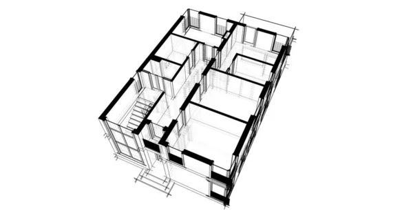 Abstrakcyjny Projekt Tapety Architektonicznej Cyfrowe Tło Koncepcyjne — Zdjęcie stockowe