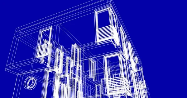 Abstrakcyjny Projekt Tapety Architektonicznej Cyfrowe Tło Koncepcyjne — Zdjęcie stockowe