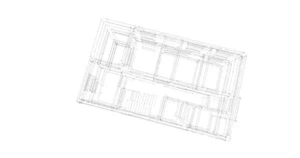 Entwurf Geometrischer Architekturgebäude — Stockfoto