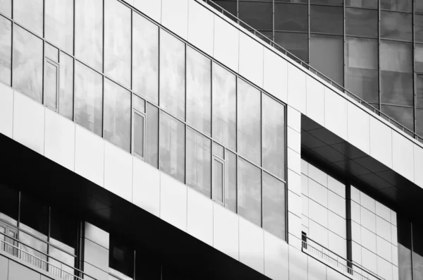 Architectural Shot Building Facade Windows Black White — Stock Photo, Image