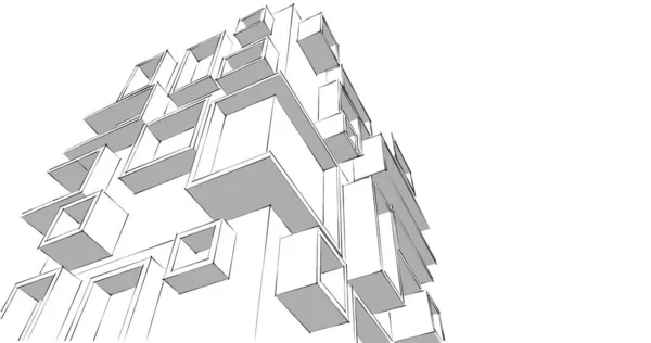 Abstrakcyjny Projekt Tapety Architektonicznej Cyfrowe Tło Koncepcyjne — Zdjęcie stockowe