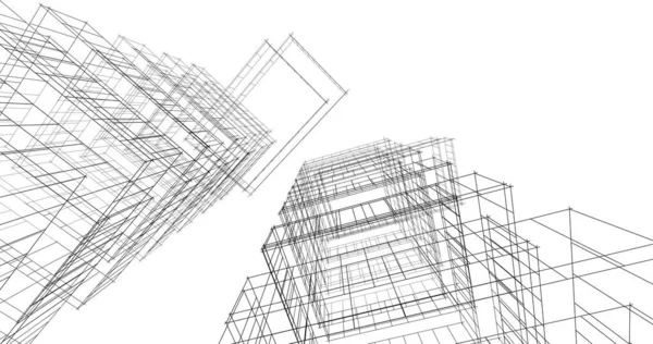 Abstrakcyjny Projekt Tapety Architektonicznej Cyfrowe Tło Koncepcyjne — Zdjęcie stockowe