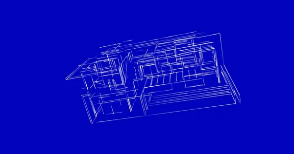 建筑墙纸设计 数字概念背景 — 图库照片