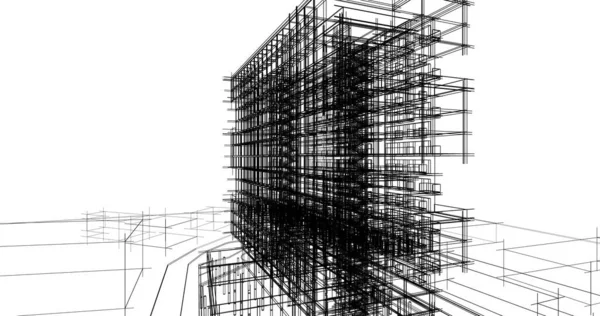 Abstrakcyjny Projekt Tapety Architektonicznej Cyfrowe Tło Koncepcyjne — Zdjęcie stockowe