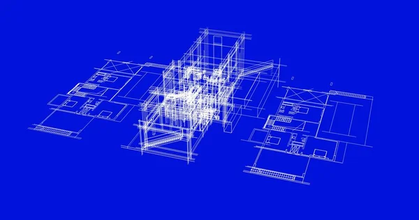 Disegno Astratto Carta Parati Architettonica Sfondo Concetto Digitale — Foto Stock