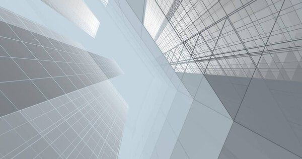 Abstract architectural wallpaper design, digital concept background