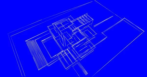 Disegno Astratto Carta Parati Architettonica Sfondo Concetto Digitale — Foto Stock