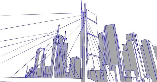 Formas Geométricas Mínimas Líneas Arquitectónicas — Foto de Stock