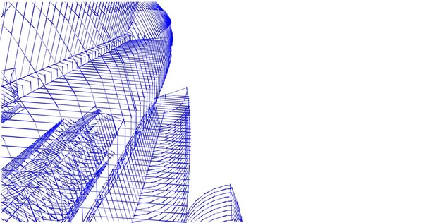 Architektura Budynek Ilustracja Tle — Zdjęcie stockowe