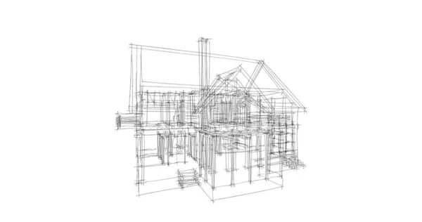 Minimale Geometrische Formen Architektonische Linien — Stockfoto