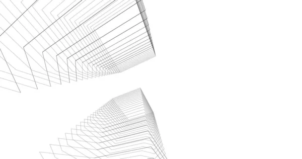 Lignes Dessin Abstraites Dans Concept Art Architectural Formes Géométriques Minimales — Photo