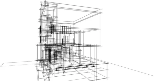 Abstraktní Architektonický Design Tapet Digitální Koncept Pozadí — Stock fotografie