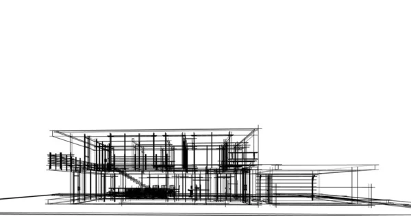 Abstraktní Architektonický Design Tapet Digitální Koncept Pozadí — Stock fotografie