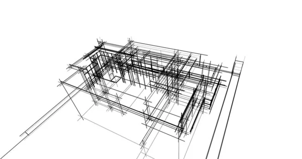 Diseño Mínimo Edificios Arquitectónicos Geométricos — Foto de Stock