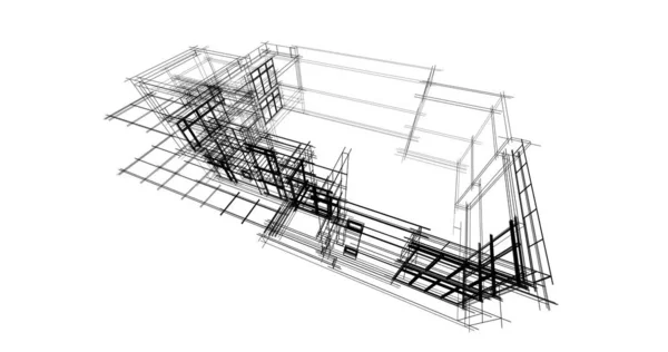 Arkitektur Byggnad Illustration Bakgrund — Stockfoto