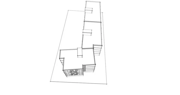 Abstrakcyjny Projekt Tapety Architektonicznej Cyfrowe Tło Koncepcyjne — Zdjęcie stockowe