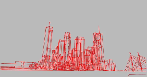 Abstrakcyjny Projekt Tapety Architektonicznej Cyfrowe Tło Koncepcyjne — Zdjęcie stockowe