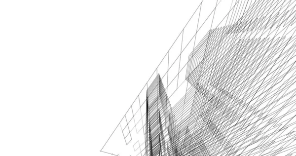 Мінімальний Дизайн Геометричних Архітектурних Будівель — стокове фото