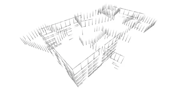 建筑墙纸设计 数字概念背景 — 图库照片