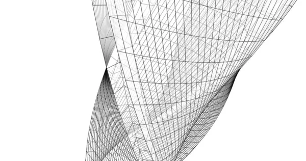 Γεωμετρικός Αρχιτεκτονικός Σχεδιασμός Κτιρίων — Φωτογραφία Αρχείου